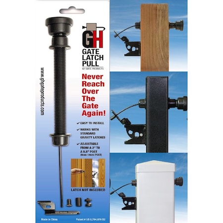 Gh Gate Products GH Gate Produts 13.5 in. H X 4 in. W Matte Plastic Pull Gate Latch GHGLP01